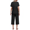 image:imageEkouaer Womens Pajamas Set Short Sleeve Top With Capri Pants Pjs Lounge amp Sleepwear Set SXXLBlack