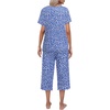 image:imageEkouaer Womens Pajamas Set Short Sleeve Top With Capri Pants Pjs Lounge amp Sleepwear Set SXXLBlueWhite Pot
