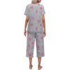 image:imageEkouaer Womens Pajamas Set Short Sleeve Top With Capri Pants Pjs Lounge amp Sleepwear Set SXXLGrayWhite PotCarton Animal