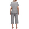 image:imageEkouaer Womens Pajamas Set Short Sleeve Top With Capri Pants Pjs Lounge amp Sleepwear Set SXXLGrayWhite Stripe