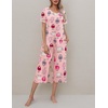 image:imageEkouaer Womens Pajamas Set Short Sleeve Top With Capri Pants Pjs Lounge amp Sleepwear Set SXXLPinkCute Sheep