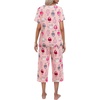 image:imageEkouaer Womens Pajamas Set Short Sleeve Top With Capri Pants Pjs Lounge amp Sleepwear Set SXXLPinkCute Sheep