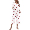 image:imageEkouaer Womens Pajamas Set Short Sleeve Top With Capri Pants Pjs Lounge amp Sleepwear Set SXXLWhite Heart