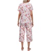 image:imageEkouaer Womens Pajamas Set Short Sleeve Top With Capri Pants Pjs Lounge amp Sleepwear Set SXXLWhiteRed Flower