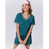 image:imageEkouaer Womens Pajamas Sets Soft 95 Cotton Pjs Short Sleeve Lounge Sets Casual Two Piece Pjs With PocketsBlue Green