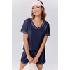 image:imageEkouaer Womens Pajamas Sets Soft 95 Cotton Pjs Short Sleeve Lounge Sets Casual Two Piece Pjs With PocketsBlue Point