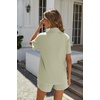 image:imageEkouaer Womens Ribbed Button Down Pajamas Sets 2 Piece Short Sleeve Shorts Pjs Knit Lounge SetsLight Green