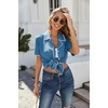 image:imageEkouaer Womens Ribbed Button Down Pajamas Sets 2 Piece Short Sleeve Shorts Pjs Knit Lounge SetsOcean Blue