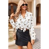 image:imageEkouaer Womens Satin Pajama Sets Long Sleeve Top and Shorts Lounge Set Button Down SleepwearWine Glass