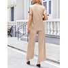image:imageEkouaer Womens Satin Silky Pajama Set 2 Piece Short Sleeve Shirt with Long Pants Pjs Sets Soft PJ Loungewear SXXLChampagne