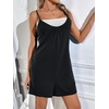 image:imageEkouaer Womens Summer Casual Sleeveless Romper Adjustable Spaghetti Strap Shorts Jumpsuits with Pockets 2025 ClothesBlack
