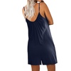 image:imageEkouaer Womens Summer Casual Sleeveless Romper Adjustable Spaghetti Strap Shorts Jumpsuits with Pockets 2025 ClothesNavy Blue