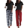 Black Red Plaid/Black White Plaid