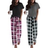 Deep Grey Plaid/Black Purple Plaid
