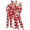 image:imageEkouaer Christmas Family Matching Pajamas Long Sleeve Button Down Pj Set Festival Party SleepwearDeep Red Santa Claus