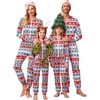 image:imageEkouaer Christmas Matching Family Onesie Pajamas Hoodie One Piece Pajamas Zipper Thermal Sleepwear with PocketsFamily Christmas Deer Print
