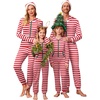 Family Red Striped Print