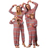 image:imageEkouaer Christmas Onesie Matching Family Elk Antler Hooded Zipper One Piece Long Sleeve Pajamas with Pockets SXXLElk Red