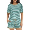 Green White Stripe