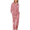 image:imageEkouaer Velour Track Suits for Women Long Sleeve Pajama Set Casual 2 Piece LoungewearLight Pink