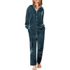 image:imageEkouaer Velour Track Suits for Women Long Sleeve Pajama Set Casual 2 Piece LoungewearPeacock Blue