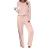 image:imageEkouaer Womens Pajama Sets 2 Piece Sleepwear Soft Pajamas Long Sleeve Pjs Comfy Loungewear SXXLPink Stripe