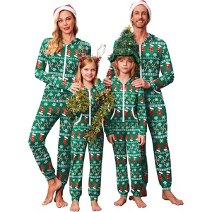 image:imageEkouaer Christmas Matching Family Onesie Pajamas Hoodie One Piece Pajamas Zipper Thermal Sleepwear with PocketsFamily Christmas Socks Print