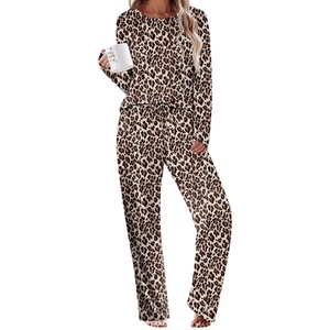 image:imageEkouaer Womens Pajama Sets 2 Piece Sleepwear Soft Pajamas Long Sleeve Pjs Comfy Loungewear SXXLLeopard