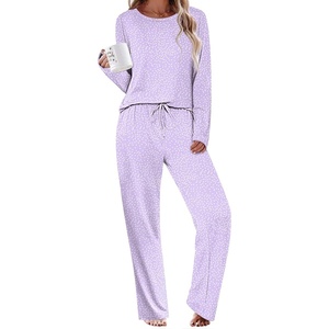 image:imageEkouaer Womens Pajama Sets 2 Piece Sleepwear Soft Pajamas Long Sleeve Pjs Comfy Loungewear SXXLLilac Dots