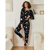 image:imageEkouaer 2 Pack Womens Pajama Sets Long Sleeve Lounge Sets Soft Pj Sleepwear LoungewearBlackBlack Star