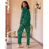 image:imageEkouaer 2 Pack Womens Pajama Sets Long Sleeve Pjs Lounge Set Soft Comfy Sleepwear Winter LoungewearAchristmas RedXmas Green