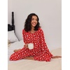 image:imageEkouaer 2 Pack Womens Pajama Sets Long Sleeve Pjs Lounge Set Soft Comfy Sleepwear Winter LoungewearAchristmas RedXmas Green