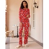 image:imageEkouaer 2 Pack Womens Pajama Sets Long Sleeve Pjs Lounge Set Soft Comfy Sleepwear Winter LoungewearAchristmas SnowmanChristmas Snowflakes