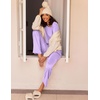 image:imageEkouaer 2 Pack Womens Pajama Sets Long Sleeve Pjs Lounge Set Soft Comfy Sleepwear Winter LoungewearAlilac DotsNavy Star