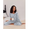 image:imageEkouaer 2 Pack Womens Pajama Sets Long Sleeve Pjs Lounge Set Soft Comfy Sleepwear Winter LoungewearArose RedGray Star