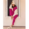 image:imageEkouaer 2 Pack Womens Pajama Sets Long Sleeve Pjs Lounge Set Soft Comfy Sleepwear Winter LoungewearArose RedGray Star