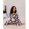 image:imageEkouaer 2 Pack Womens Pajama Sets Long Sleeve Pjs Lounge Set Soft Comfy Sleepwear Winter LoungewearBlackFlower