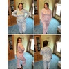 image:imageEkouaer 2 Pack Womens Pajama Sets Long Sleeve Pjs Lounge Set Soft Comfy Sleepwear Winter LoungewearButterfly BlueButterfly Pink