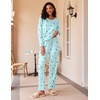 image:imageEkouaer 2 Pack Womens Pajama Sets Long Sleeve Pjs Lounge Set Soft Comfy Sleepwear Winter LoungewearCoffee  Star Print
