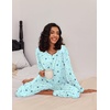 image:imageEkouaer 2 Pack Womens Pajama Sets Long Sleeve Pjs Lounge Set Soft Comfy Sleepwear Winter LoungewearCoffee  Star Print