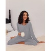 image:imageEkouaer 2 Pack Womens Pajama Sets Long Sleeve Pjs Lounge Set Soft Comfy Sleepwear Winter LoungewearGrayGray Stripe
