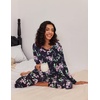 image:imageEkouaer 2 Pack Womens Pajama Sets Long Sleeve Pjs Lounge Set Soft Comfy Sleepwear Winter LoungewearGreen FlowerBlack Flower