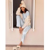 image:imageEkouaer 2 Pack Womens Pajama Sets Long Sleeve Pjs Lounge Set Soft Comfy Sleepwear Winter LoungewearLeopardDaisies