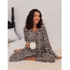 image:imageEkouaer 2 Pack Womens Pajama Sets Long Sleeve Pjs Lounge Set Soft Comfy Sleepwear Winter LoungewearLeopardNavy Dots