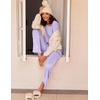 image:imageEkouaer 2 Pack Womens Pajama Sets Long Sleeve Pjs Lounge Set Soft Comfy Sleepwear Winter LoungewearLilac DotsGray Stripe