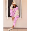 image:imageEkouaer 2 Pack Womens Pajama Sets Long Sleeve Pjs Lounge Set Soft Comfy Sleepwear Winter LoungewearPink BowLight Blue