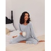 image:imageEkouaer 2 Pack Womens Pajama Sets Long Sleeve Pjs Lounge Set Soft Comfy Sleepwear Winter LoungewearTie Dye PinkLight Gray
