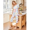 image:imageEkouaer 2 Pack Womens Pajamas Set Short Sleeve Sleepwear Capri Pants Pjs Soft Loungewear with PocketsCherryColorful Bow