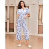 image:imageEkouaer 2 Pack Womens Pajamas Set Short Sleeve Sleepwear Capri Pants Pjs Soft Loungewear with PocketsLeopard Butterfly Print