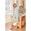 image:imageEkouaer 2 Pack Womens Pajamas Set Short Sleeve Sleepwear Capri Pants Pjs Soft Loungewear with PocketsLeopardDaisies